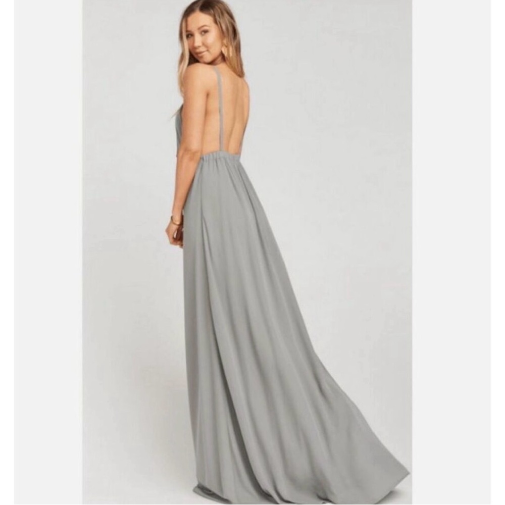 Show Me Your Mumu Women’s Grey Halter Maxi Dress Size XL Bridesmaid Wedding - Picture 1 of 7